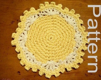 PDF Pattern Crochet Round Shell Stitch Coasters