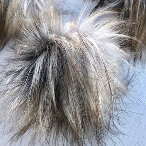 Faux Fur Pom Poms Lynx 5&quot; Ready to Ship