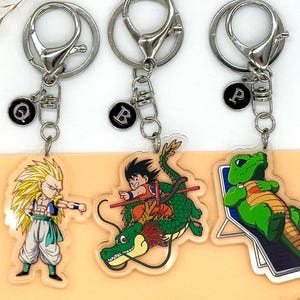 Personalisierter Dragon Ball Schlüsselanhänger – Son Goku Super Saiyajin Krokodil – Anime Geschenk – Custom Keychain für Fans & Sammler