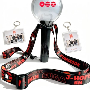 Hållare för ljuspinne, rem för snodd: Justerbar konsert, Håller ljuspinne, Telefon, Vattenflaska, Ljuspinne/Telefonrem/Nyckelring, K-Pop-fans