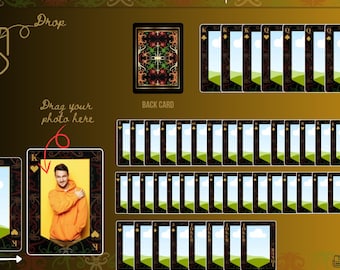Borneo Native Tribal Poker Card Template | Canva Editable | Custom Playing Card Back | Printable Ethnic Poker Deck Design