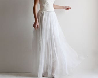 Wedding skirt, wedding separates, wedding dress, beach wedding skirt, bridal skirt, sheer wedding skirt, chiffon skirt, silk skirt