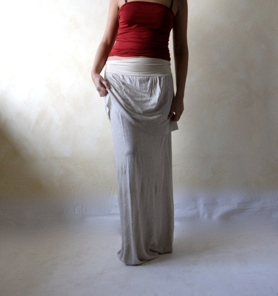 pencil cut long skirt