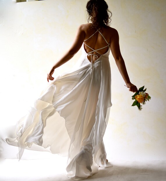 silk beach wedding dresses