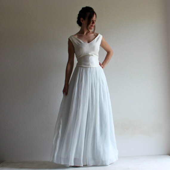 etsy blue wedding dress