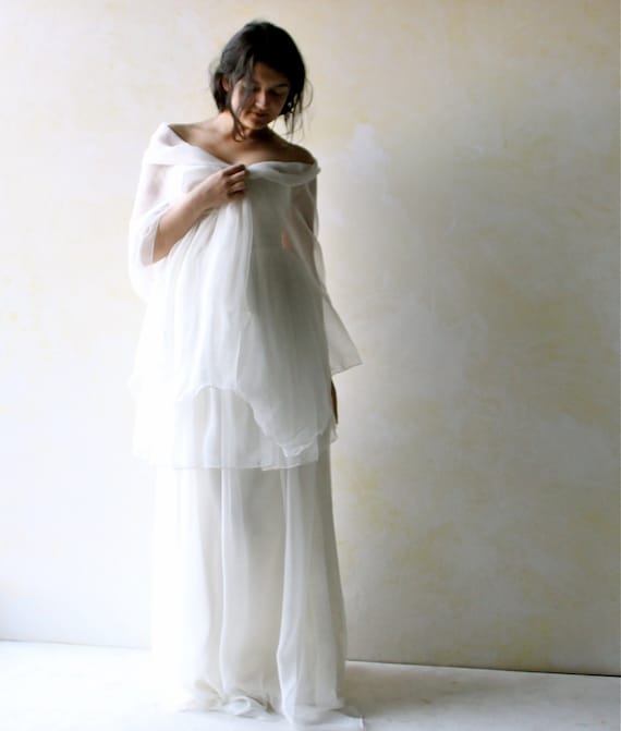 chiffon shawl for wedding