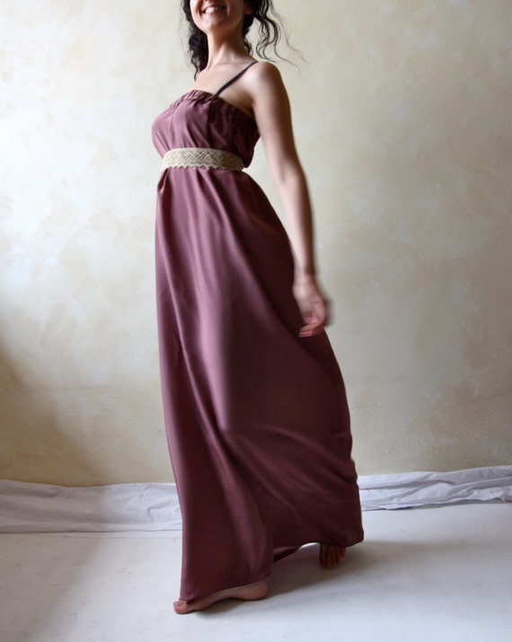 simple silk maxi dress