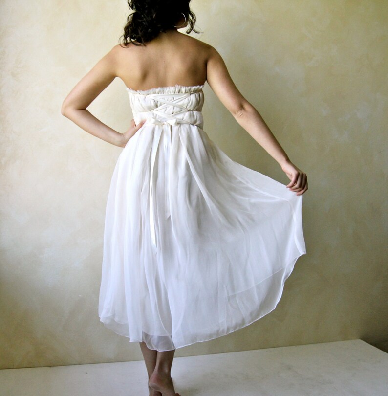 Short Wedding Dress Tea Length Wedding Dress Hippie Boho - Etsy
