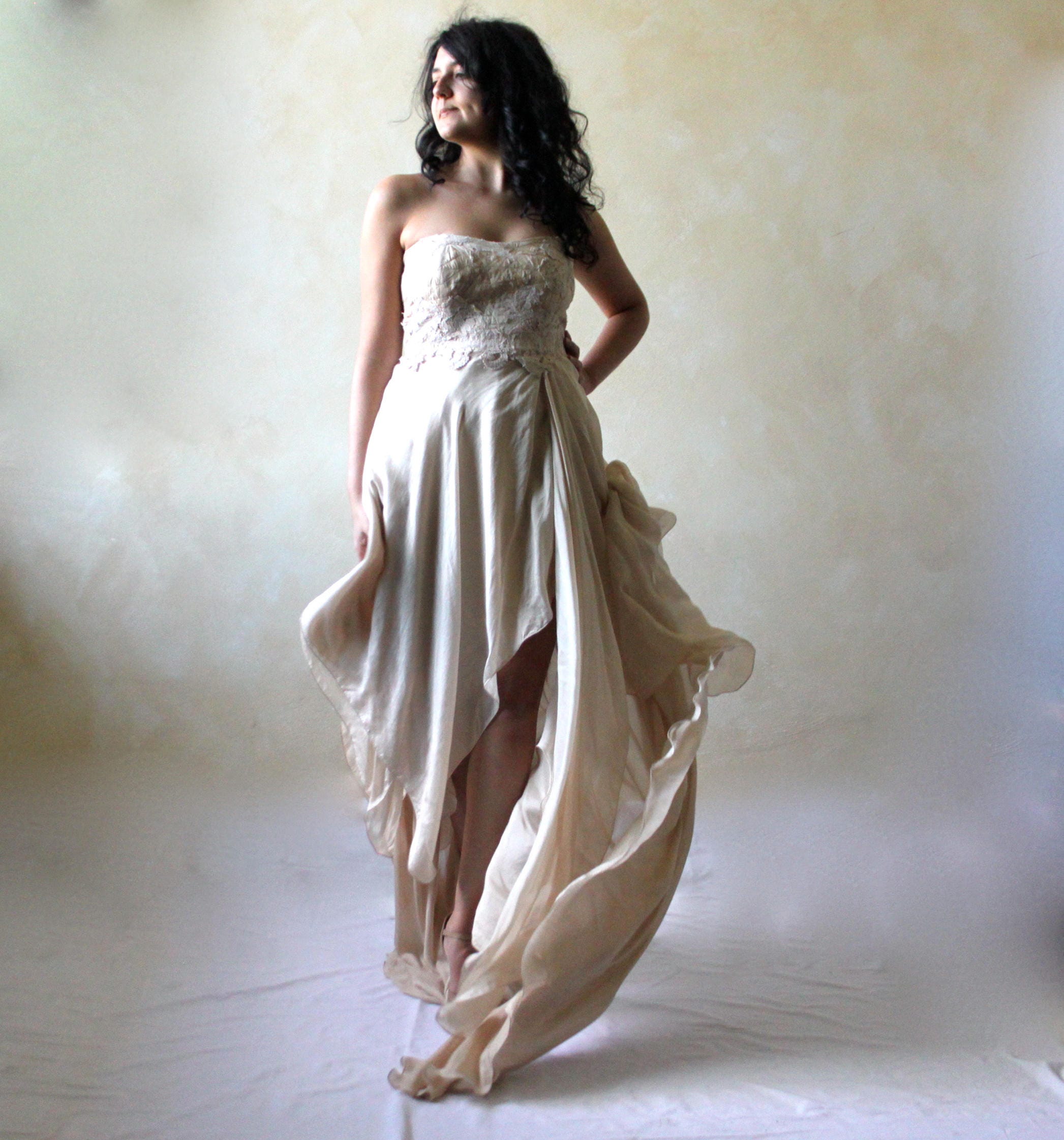 Wedding Dress Boho Wedding Dress Bridal Gown Alternative | Etsy