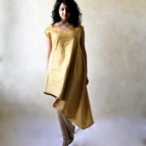 Leinen Kleid Tunika Kleid Brautjungfern Kleid Etsy