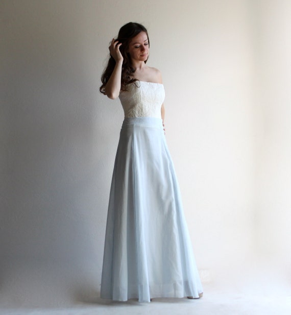 etsy blue wedding dress