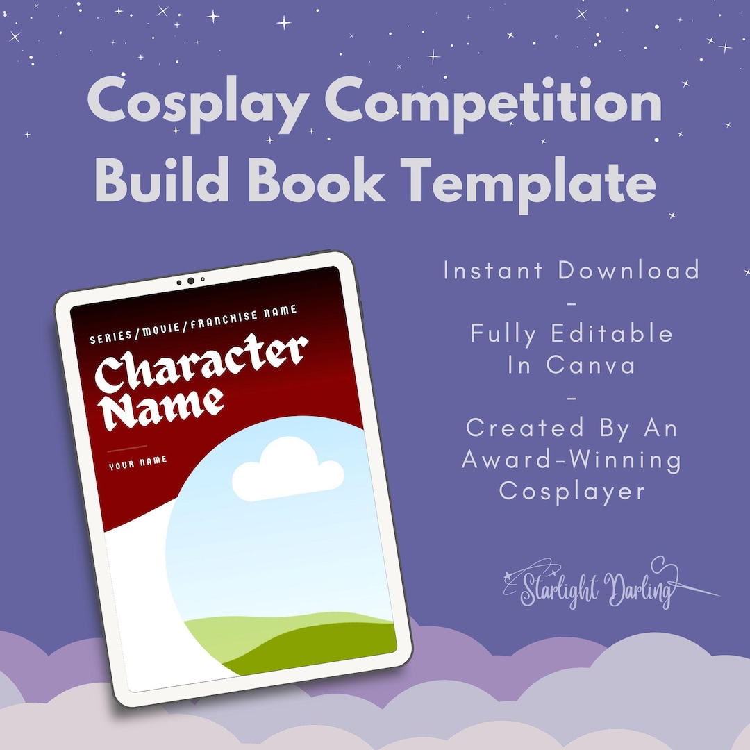 Cosplay Competition Build Book Template - Gothic - Etsy