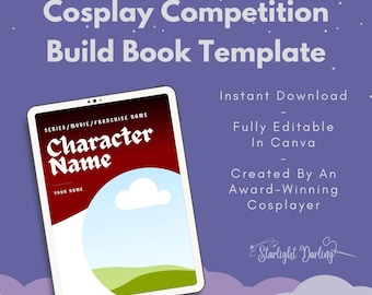 Cosplay Competition Build Book Template - Gothic