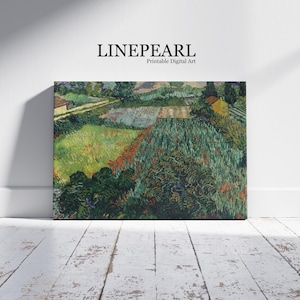 Field with Poppies by Vincent van Gogh | Impressionist Landscape Painting Print | Country Art Print | Printable Wall Art | Digital Download