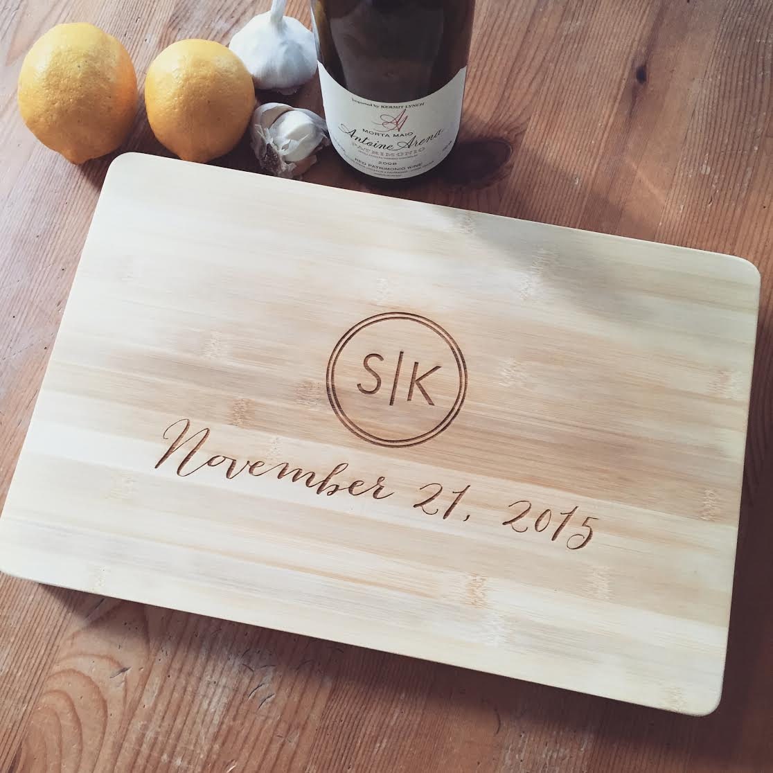 Personalized Cutting Board, Custom Engraved Chopping Block, United