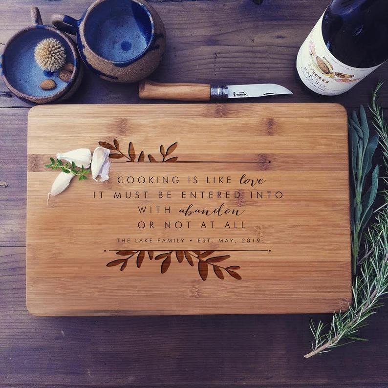 Personalized Cutting Board, Custom Chopping Board, Bamboo Charcuterie