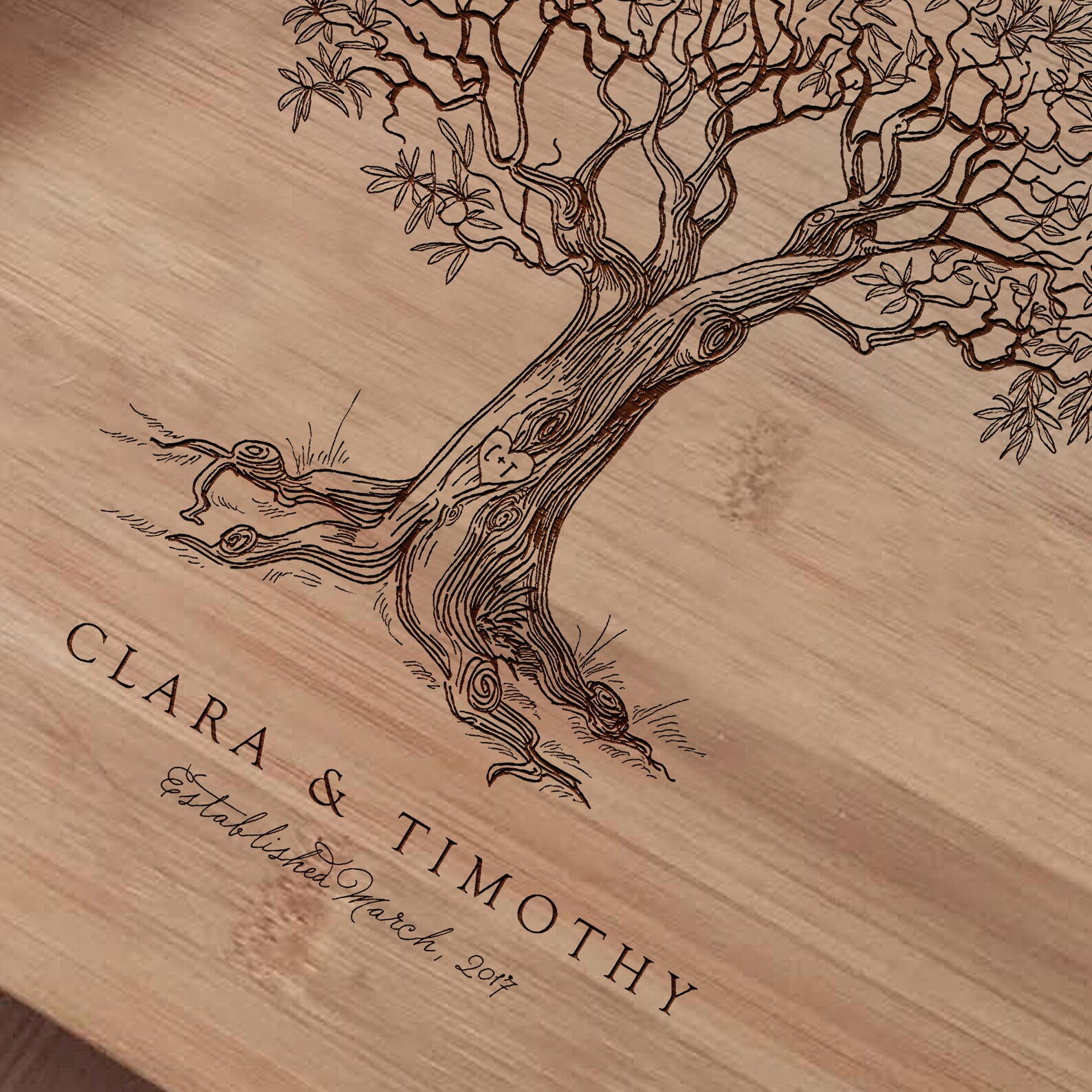 Custom Cutting Board Tree Cutting Board Personalized Bamboo Etsy