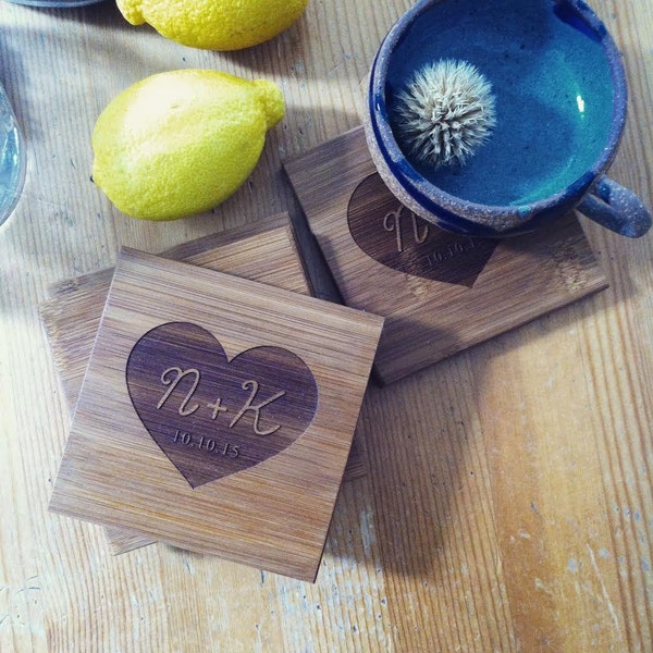 Initials Coasters Etsy