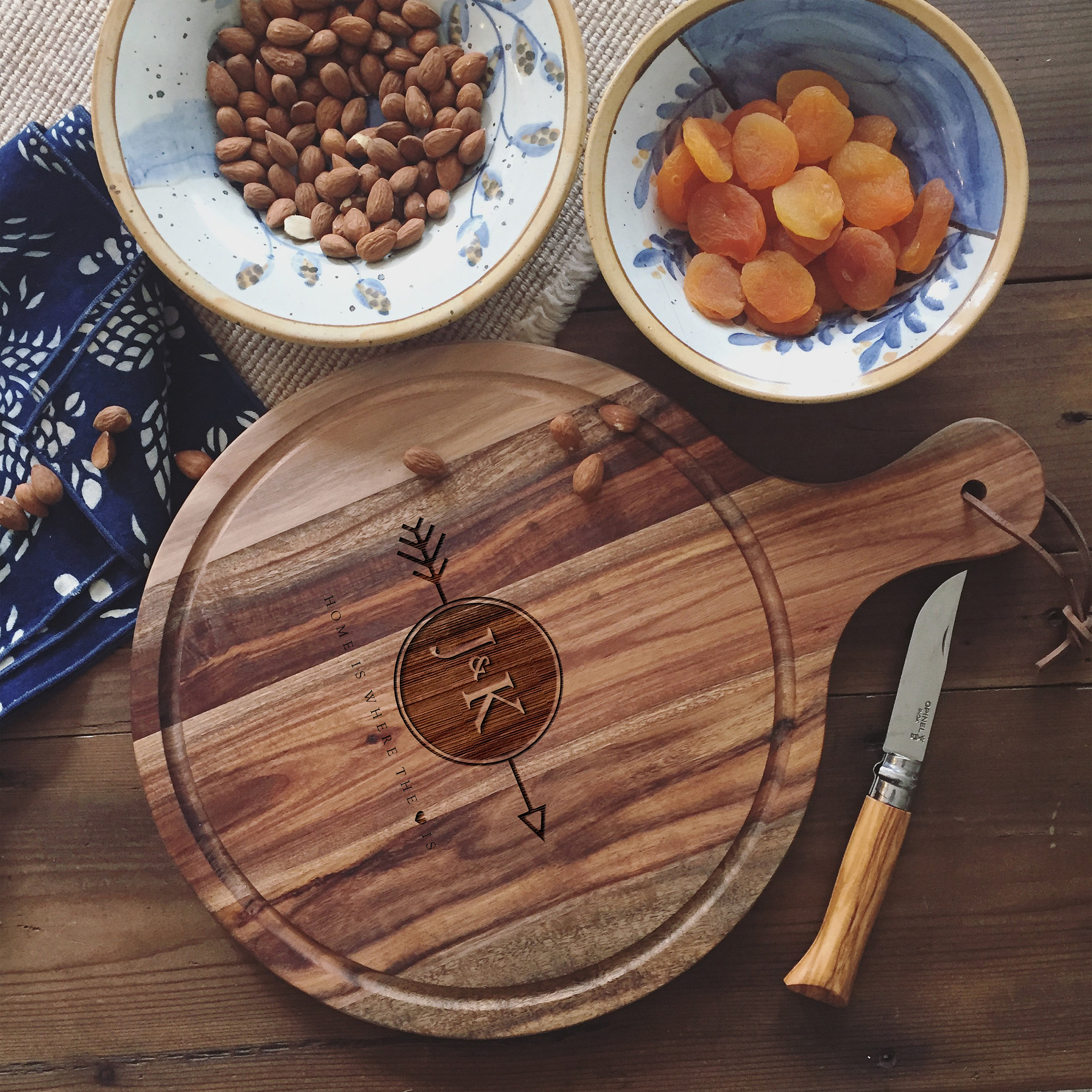 Custom Engraved Charcuterie Board, Personalized Cheese Board, Paddle