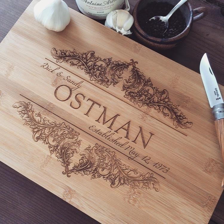 Personalized Wooden Cutting Board Engagement Gift
