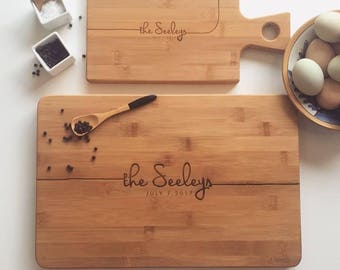 Personalized Cheese Board Set, Personalized Cutting Boards, Wedding Gift For Couple, Engraved Chopping Board and Serving Board Set