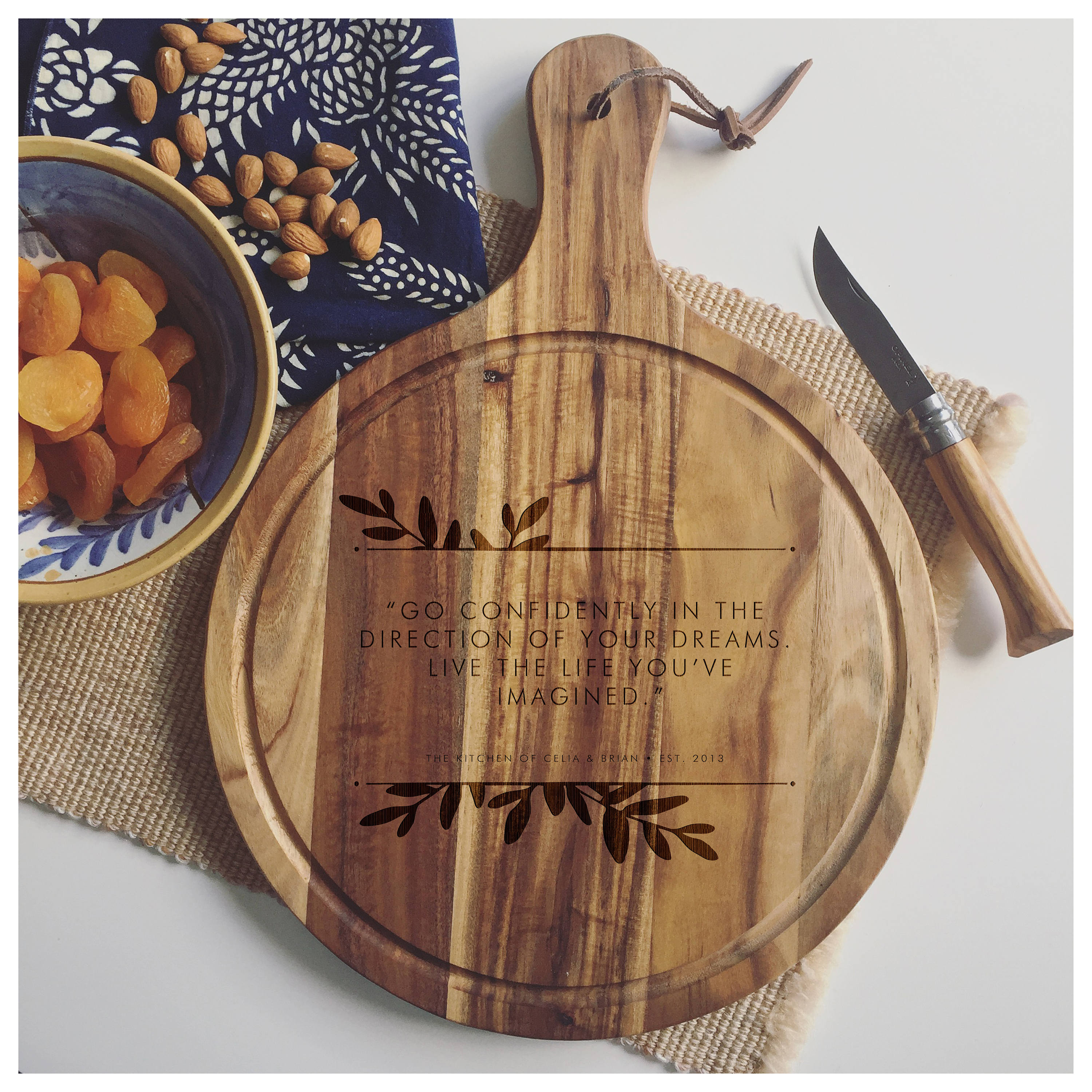 Personalized Charcuterie Board Customized Paddle Cutting Board W