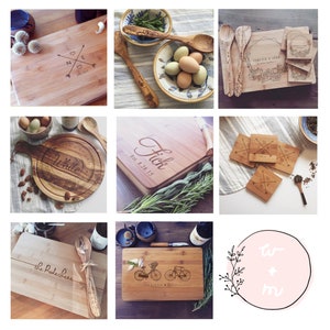 Personalized Bamboo Cutting Board / Custom Butcher Block for Wedding Gift, Anniversary Gift, or Engagement Present image 9