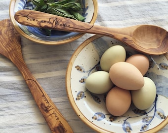 Engraved Wood Spoons, Spoon & Spatula Gift Set, Custom Wood Spoon, Housewarming Gift, Wedding Gifts Bridal Shower Gifts, Engagement Gifts