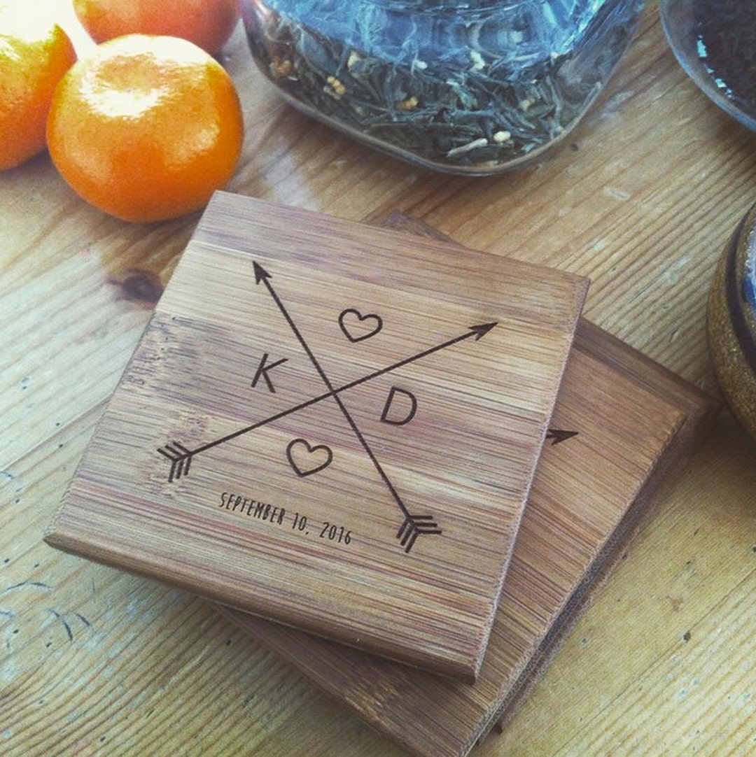 Personalized Coaster Set Custom Engraved Coasters Crossing Etsy Australia