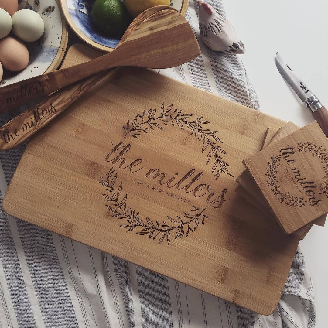 BEST SELLING Custom Cutting Board Great Housewarming Gift, Bamboo