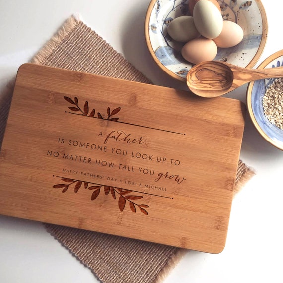 Custom Cutting Board / Engraved Butcher Block with Personalized Quote for Fathers Day Gift, Mothers Day, Wedding Gift, or Housewarming Gift