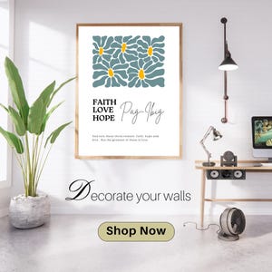 Faith Love Hope Wall Art, Inspirational Christian Print, Religious Home Decor, Digital Download, Printable Bible Verse Art