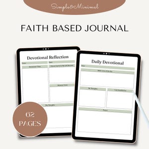 Faith Based Journal for Women, Prayer Journal, Bible Study Notes, Christian Printable PDF, Spiritual Growth Digital Download Journal