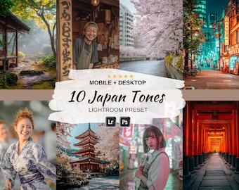 Japan Lightroom Presets Mobile Desktop Presets Travel Presets Cinematic Urban Presets Aesthetic Travel Look Bright Soft Tone Urban
