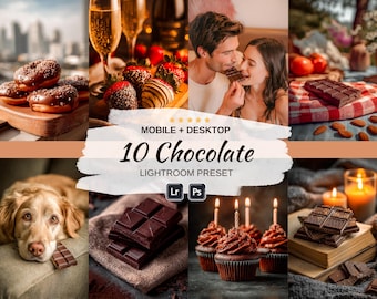 Chocolate Presets Warm Moody Lightroom Presets Mobile & Desktop Aesthetic Filters Lifestyle Blogger Brown Lightroom Filters Warm Tones