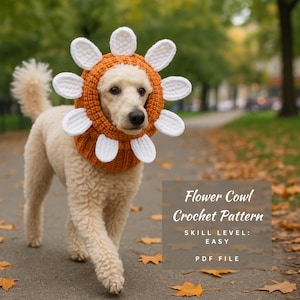 Dog Snood Crochet Pattern Dog Cowl Pattern Halloween Dog Costume Crochet Pet Cowl Pattern Dog Accessories Cat Neckwarmer DIY Pet Winter Cowl