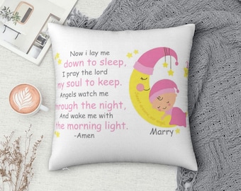 Personalized Kids Name Pillowcase, Moon Stars Baby Nursery Decor