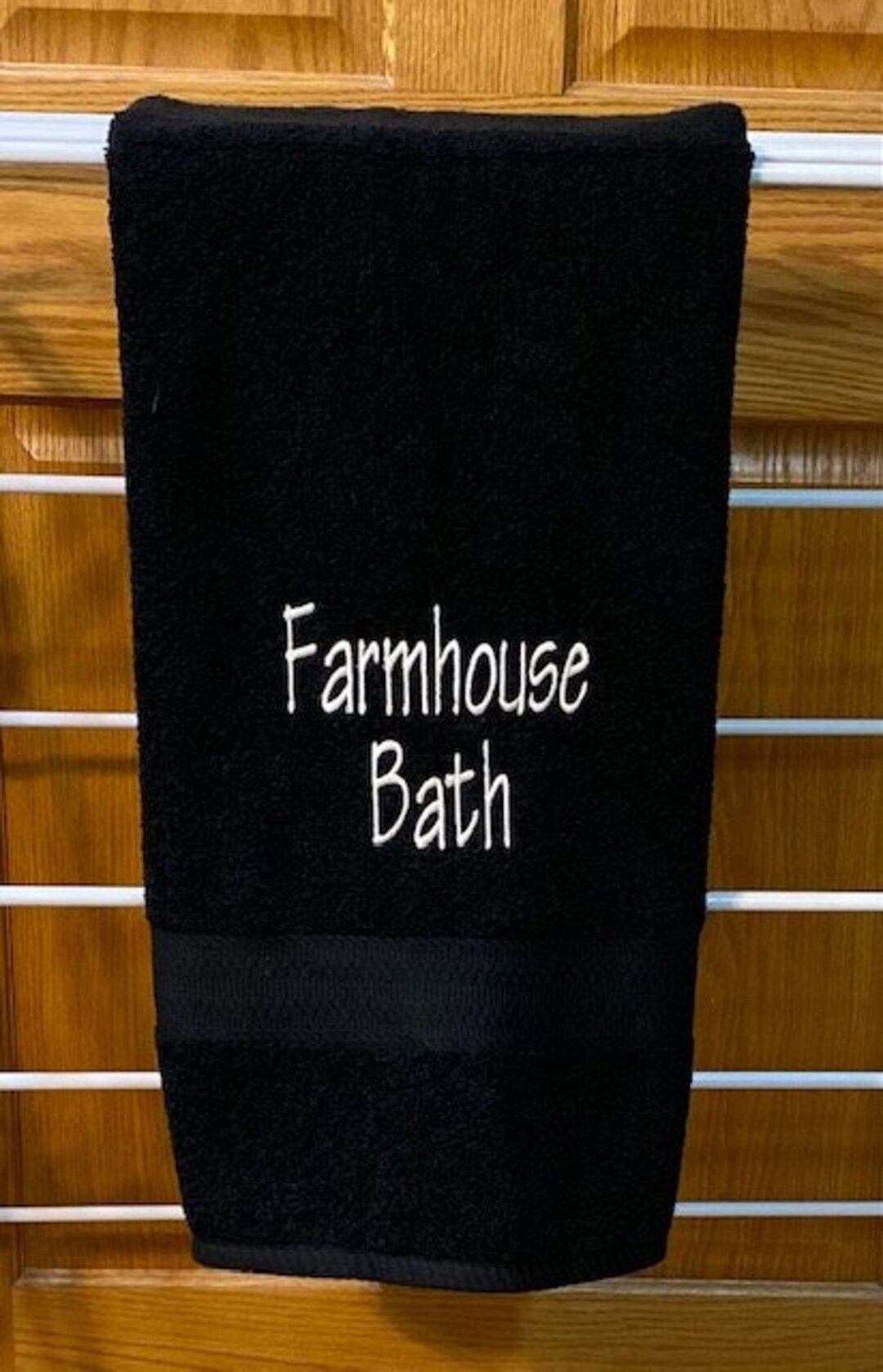 Modern Farmhouse Towel for Black Bathroom, New Home Decor, Farmhouse ...