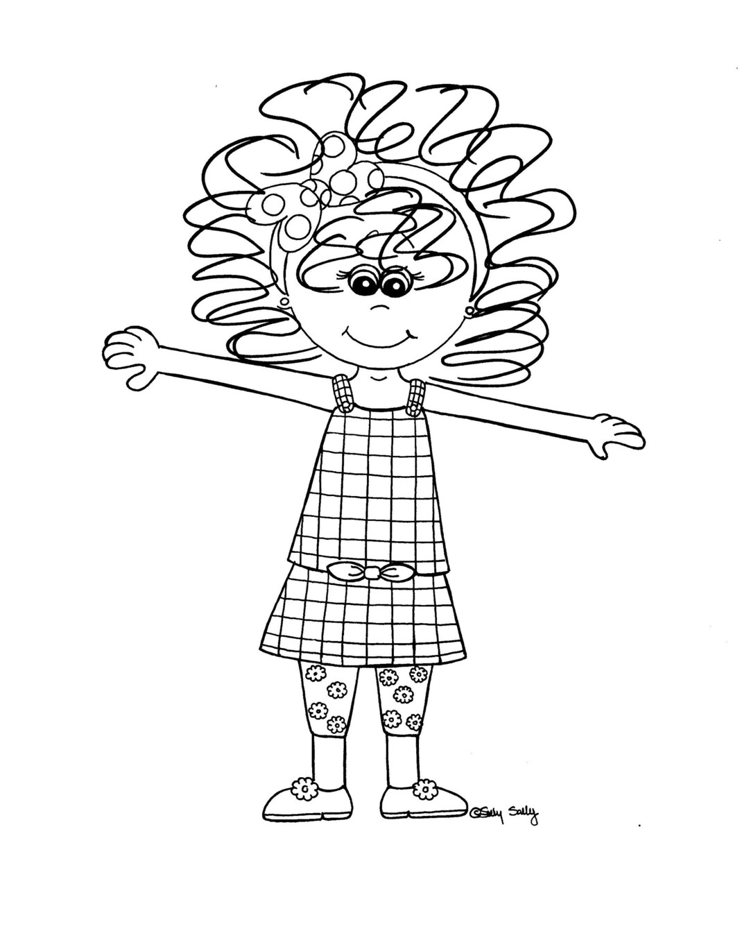 Silly Sally don't You Like My New Bathing Suit Coloring Page - Etsy