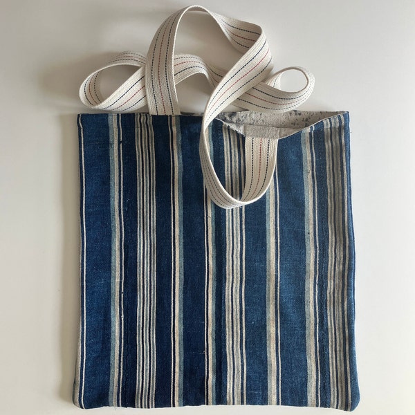 Bondoukou Shopping tote, beach bag made with up-cycled textiles