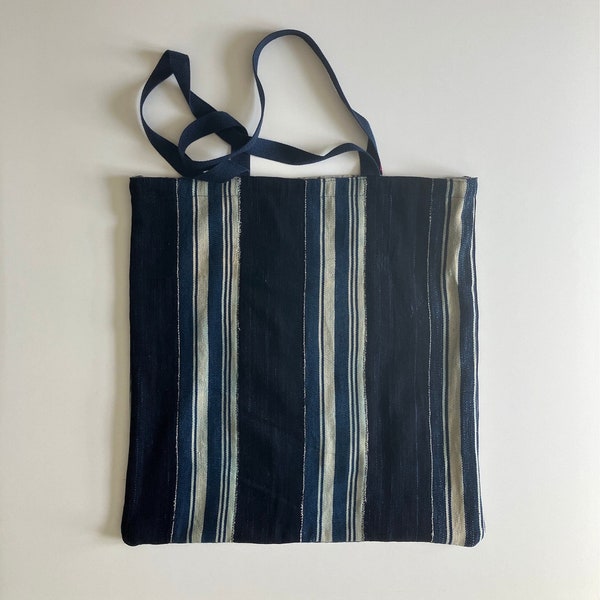 Bondoukou Shopping tote, beach bag made with up-cycled textiles