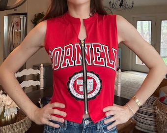 Upcycled Cornell Zip T Shirt