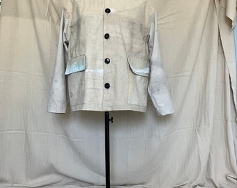 Workwear, Boro inspired farm jacket handmade from upcycled textiles