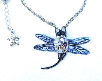 Stunning Steampunk Dragonfly Necklace