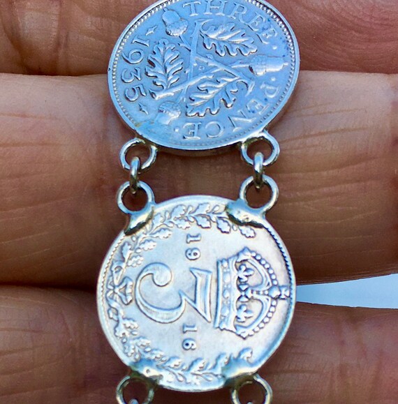 Silver coin hotsell bracelet