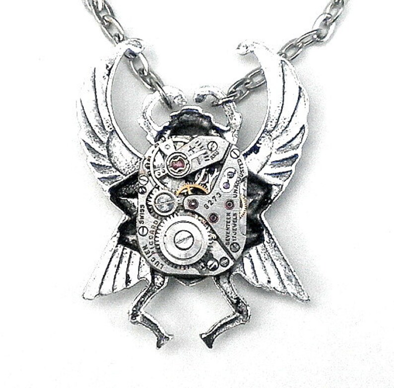 Steampunk Scarab Necklace image 1