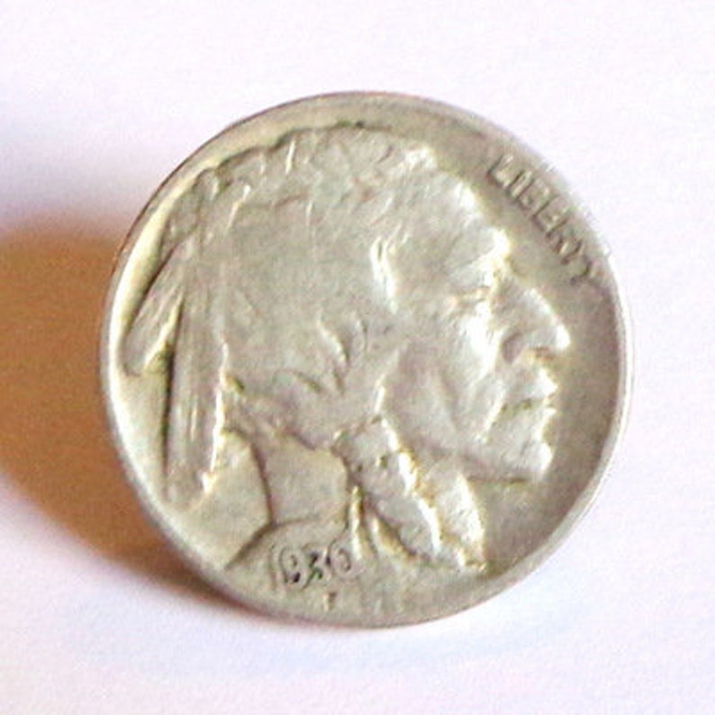 Lapel Pin Hat Pin Men/'s Accessories Father/'s Day Authentic Indian Head Coin Tie Tack