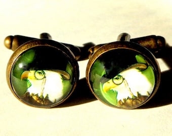 Steampunk Eagle Cufflinks, Steampunk Fashion, Mens Formal Wear, Goth Jewelry for Him, Prom Gear