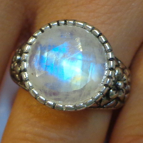 Awesome Rainbow Moonstone Ring