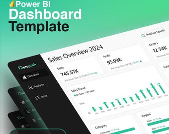 Power BI Dashboard Report Template - Light Mode